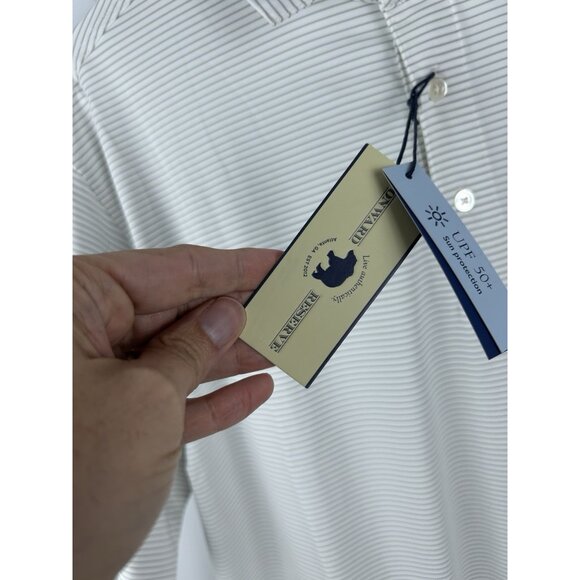 Onward Reserve Mens L Mizzou Tigers White Gray Stripe Polo Shirt New Missouri - Picture 4 of 10